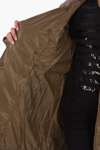 Double-Breasted EFIRADUE Hood Down Jacket