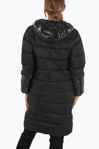 Zipped Pocket MIAPLACIDUS Long-Line Down Jacket