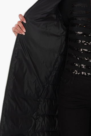 Zipped Pocket MIAPLACIDUS Long-Line Down Jacket