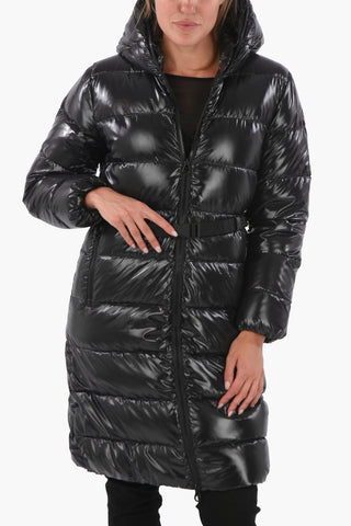 Down Jacket ALGJEBBA with Logo Belt