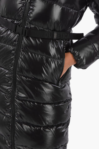 Down Jacket ALGJEBBA with Logo Belt