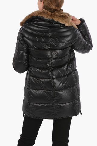 Rabbit Fur Collar DEIRDRE Over-Sized Down Jacket