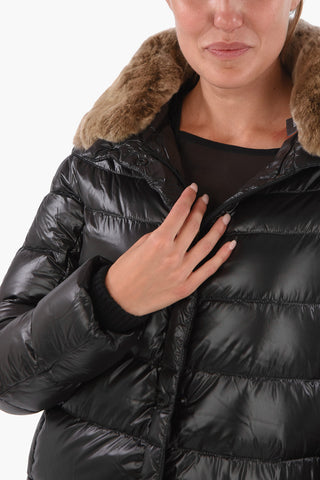 Rabbit Fur Collar DEIRDRE Over-Sized Down Jacket
