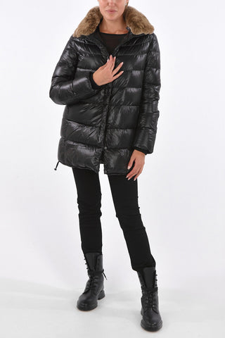 Rabbit Fur Collar DEIRDRE Over-Sized Down Jacket