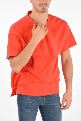 Oversized T-shirt with Stretchy Knit Insert
