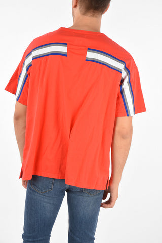 Oversized T-shirt with Stretchy Knit Insert