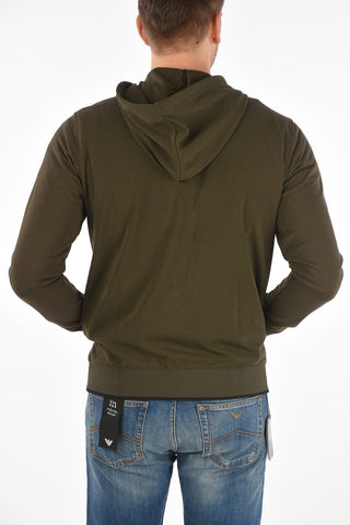 ARMANI EXCHANGE hooded sweatshirt with zip closure