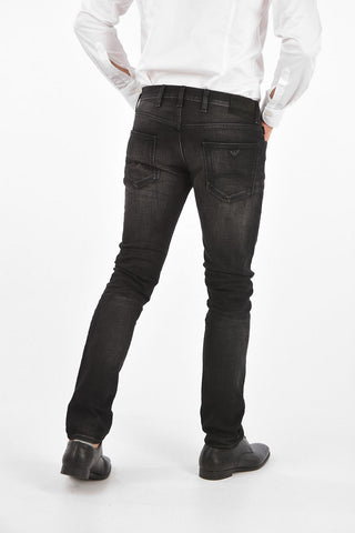 EMPORIO ARMANI 16cm Stretch Denim Slik Fit Jeans
