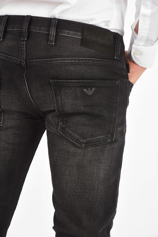 EMPORIO ARMANI 16cm Stretch Denim Slik Fit Jeans