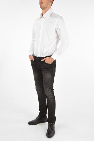 EMPORIO ARMANI 16cm Stretch Denim Slik Fit Jeans