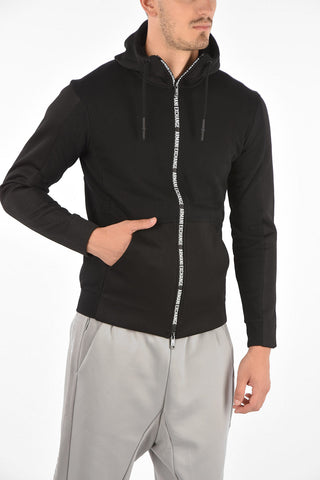 ARMANI EXCHANGE Zipped and Hooded Sweatshirt