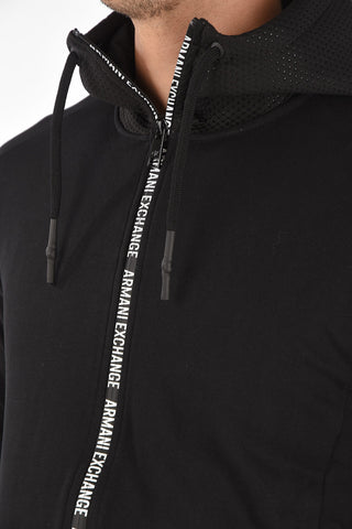 ARMANI EXCHANGE Zipped and Hooded Sweatshirt