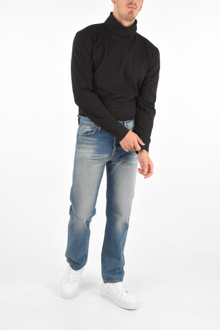 Stonewashed Tapered Fit Jeans 19cm