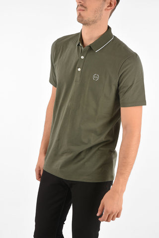 ARMANI EXCHANGE polo 3 bottoni in cotone stretch