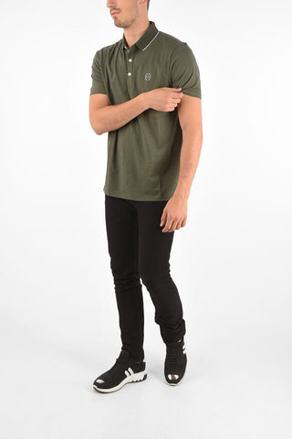 ARMANI EXCHANGE polo 3 bottoni in cotone stretch