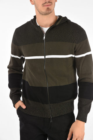 ARMANI EXCHANGE hooded sweater with zip closure
