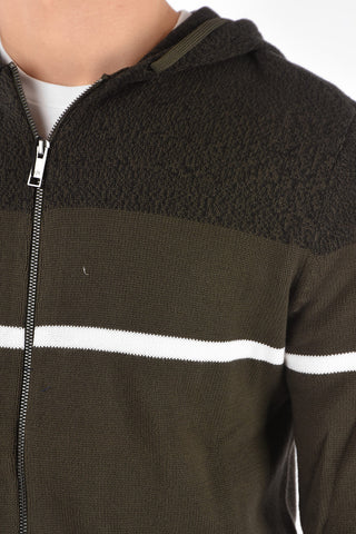 ARMANI EXCHANGE hooded sweater with zip closure