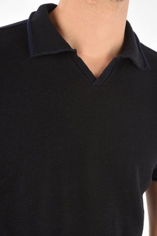 Maglia in Cotone a Maniche Corte con Colletto