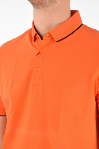 ARMANI EXCHANGE back print polo shirt
