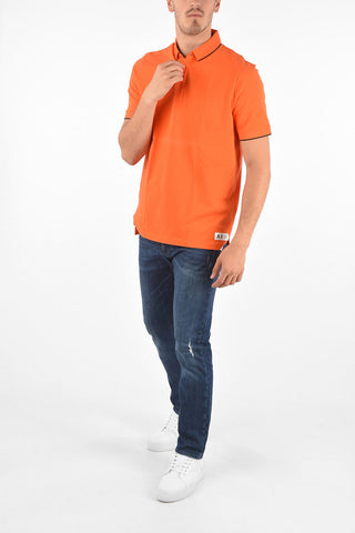 ARMANI EXCHANGE back print polo shirt