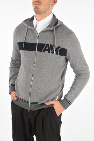 ARMANI EXCHANGE hooded sweater with zip closure