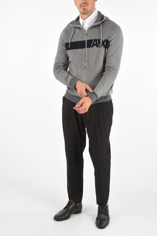 ARMANI EXCHANGE hooded sweater with zip closure
