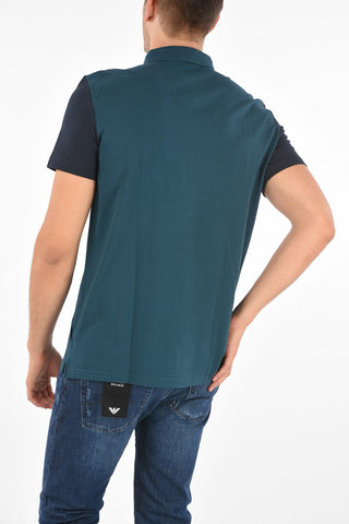 ARMANI EXCHANGE piquè cotton 3 button polo shirt