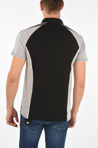 ARMANI EXCHANGE piquè cotton 3 button polo shirt