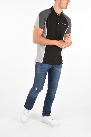 ARMANI EXCHANGE piquè cotton 3 button polo shirt
