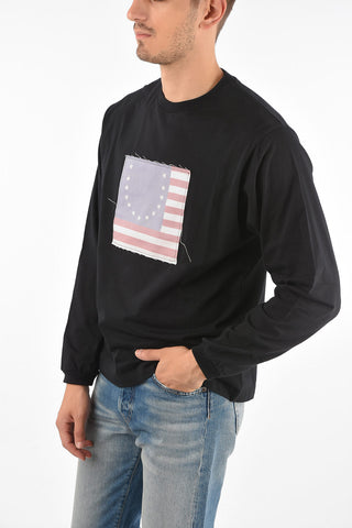 Oversized US FLAG Long Sleeve T-shirt