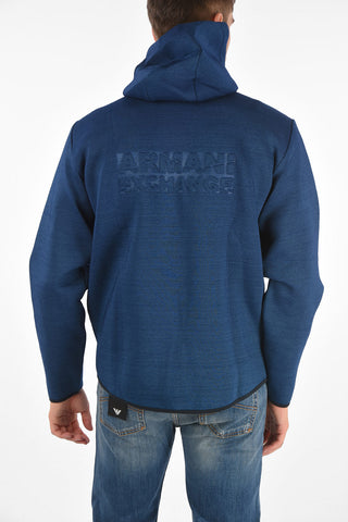 ARMANI EXCHANGE hooded sweatshirt with zip closure