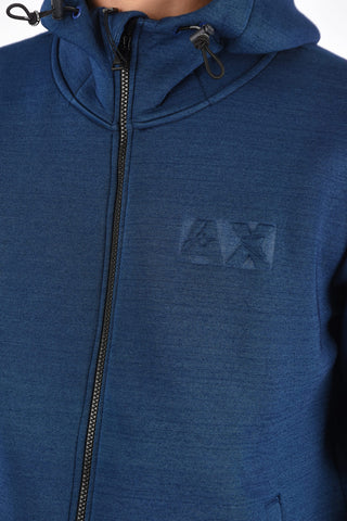 ARMANI EXCHANGE hooded sweatshirt with zip closure
