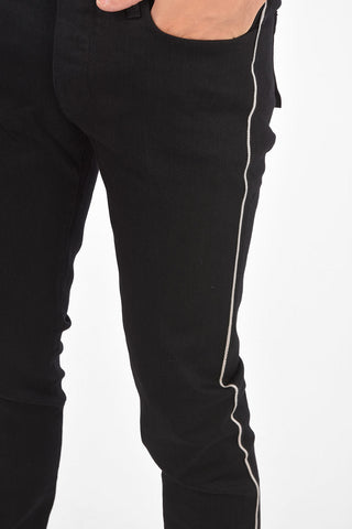 EMPORIO ARMANI 16cm Stretch Denim Piping Jeans