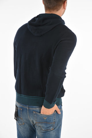 ARMANI EXCHANGE hooded sweatshirt with zip closure