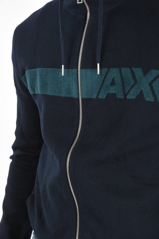 ARMANI EXCHANGE hooded sweatshirt with zip closure