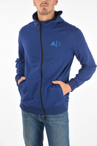 ARMANI EXCHANGE hooded sweatshirt with zip closure