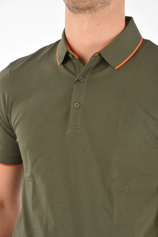 ARMANI EXCHANGE back print polo shirt