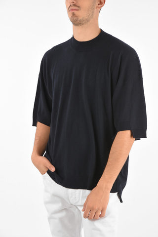 Maglia Maniche Corte in Cotone e Cashmere