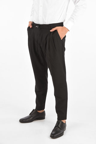 ARMANI EXCHANGE Mid-rise waist double pleat trousers