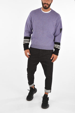 TRAVEL Box Fit Sweater with Contrasting Stiped Detail
