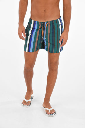 Drawstring Bayader Striped Swimshorts