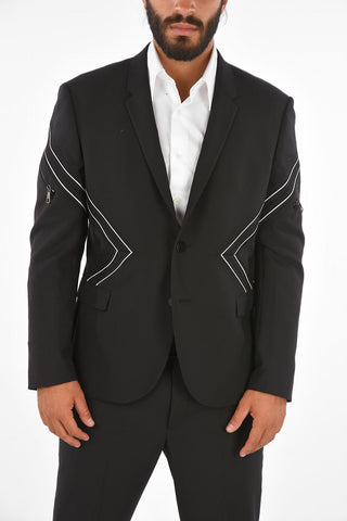 TRAVEL Embroidered MODERNIST ZIP Slim Fit Blazer