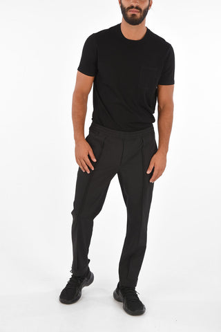 Single Pleated Regular Waist Slim Fit Pants