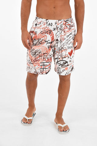 Graffiti Printed Swimshorts