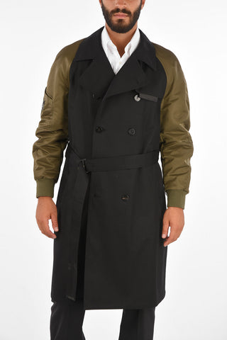 TRAVEL Belted Double-Breasted Slim Fit Trench