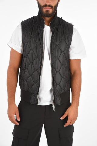 TRAVEL Soft Leather Bomber with Quilted Inner Vest