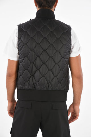 TRAVEL Soft Leather Bomber with Quilted Inner Vest