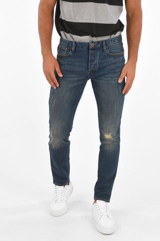 EMPORIO 15cm vintage effect skinny fit J11 jeans