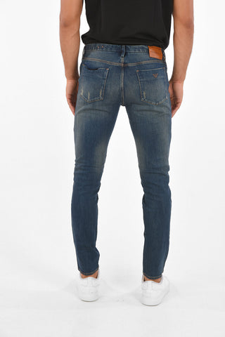 EMPORIO 15cm vintage effect skinny fit J11 jeans