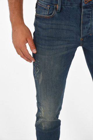 EMPORIO 15cm vintage effect skinny fit J11 jeans